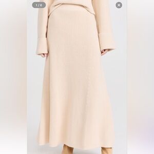 NWT!! Aligne Mysti Elegant Cream Knit Maxi Skirt